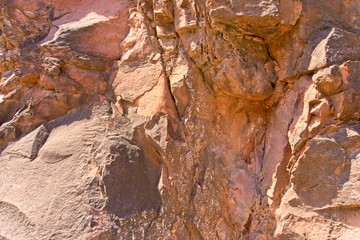 Stone texture and background. Rock texture. Thick, Rough Stone Texture Or Mountain Rock, Background And Copy Space For Text On Thematic Geology