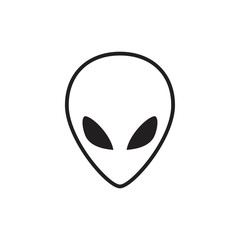 Naklejka premium Alien icon symbol Flat vector illustration for graphic and web design.