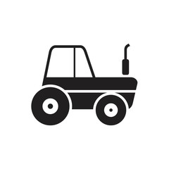 Tractor icon symbol Flat vector illustration for graphic and web design. 