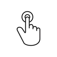 hand cursor click  icon  symbol Flat vector illustration for graphic and web design.