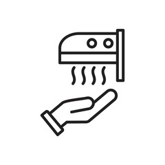 Hand Dryer icon symbol Flat vector illustration for graphic and web design.