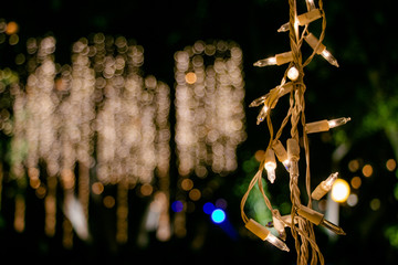 Luces con efecto bokeh de fondo