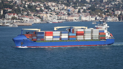Container Ship in Sea