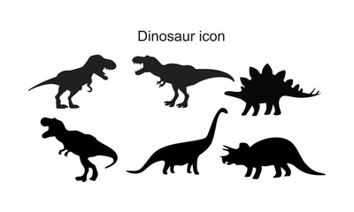 Dinosaur icon symbol Flat vector illustration for graphic and web design.