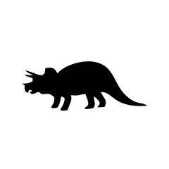 triceratop Dinosaurus icon symbol Flat vector illustration for graphic and web design.