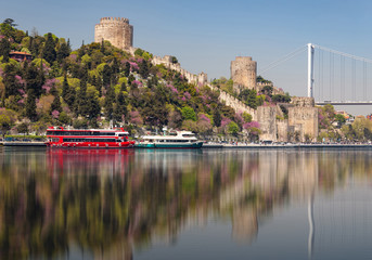 Fototapeta na wymiar Rumelian Castle in Istanbul, Turkey