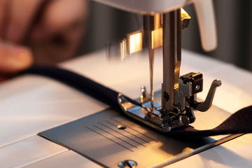 Sewing on a machine, home manufactory
