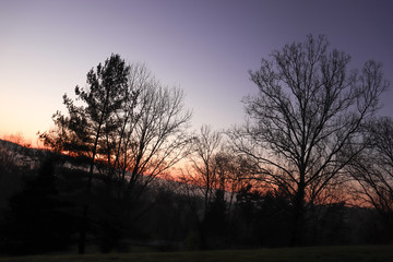 Fototapeta na wymiar Valley at sunrise
