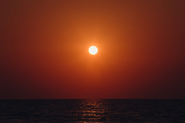 sunset over the sea