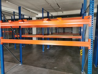 empty heavy duty racks in a company as production is at a standstill