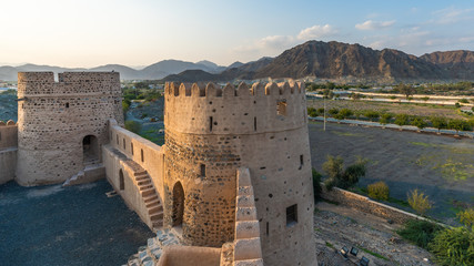 Spectacular View of Fujairah Fort in United Arab Emirates
