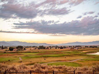 Big sky Montana at sunset.