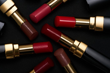 Lipstick in various fashionable shades.