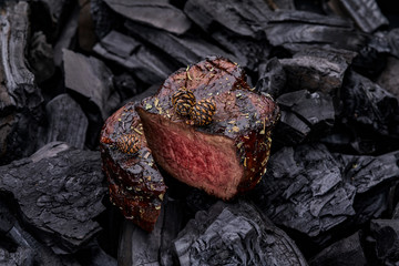 Appetizing and juicy, cooked over an open fire
