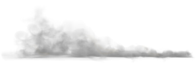 Dust cloud on a dusty road from a car. - obrazy, fototapety, plakaty
