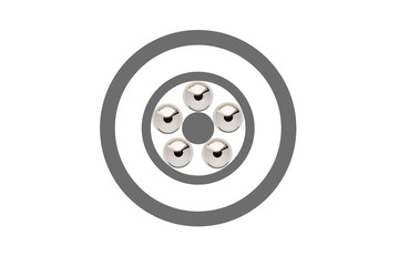 Collage of metal balls