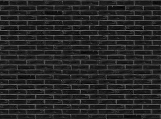 Fototapeta na wymiar Black brick wall pattern seamless background.