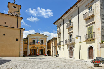 The village on Lake Barrea in Abruzzo, Italy

