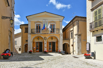The village on Lake Barrea in Abruzzo, Italy
