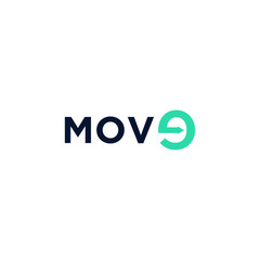 Move abstract logo with an inverted E letter design