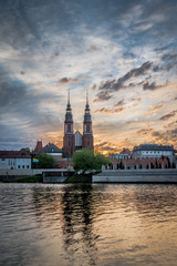 Opole Stare Miasto nad rzeką Odra
