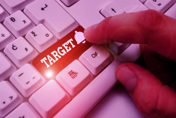 Handwriting text Target. Conceptual photo demonstrating object or place selected as the aim of...