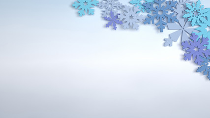 snowflakes 3D illustration