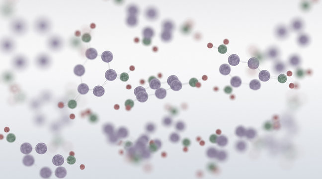 Chemical molecules 3D illustration