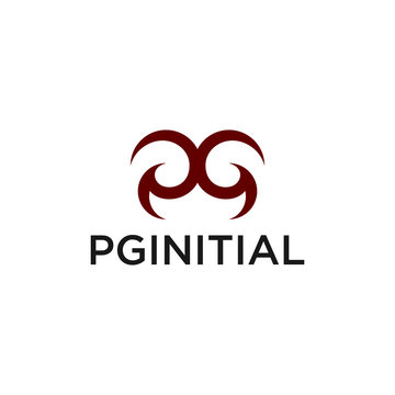 PG letter logo with abstract design concept