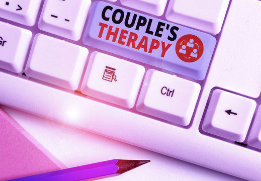 Handwriting text writing Couple S Therapy. Conceptual photo treat relationship distress for individuals and couples