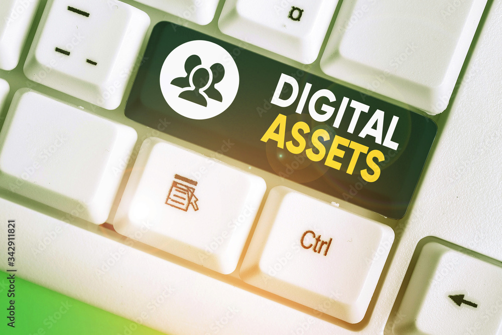 Poster text sign showing digital assets. business photo text has value and can be owned but has no physical