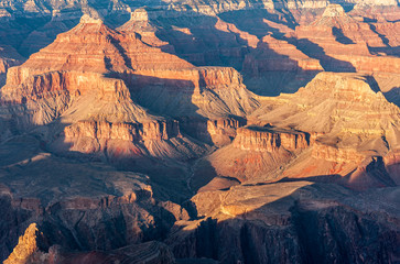 View into the Grand Canyon from the North Rim Sunset