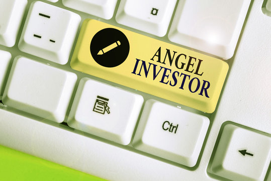 Word Writing Text Angel Investor. Business Photo Showcasing High Net Worth Individual Who Provides Financial Backing