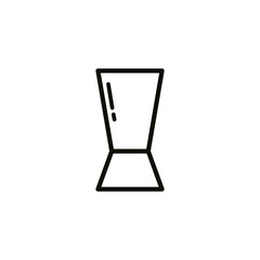 bar jigger line icon, vector illustration
