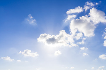 Beautiful blue sky background with clouds