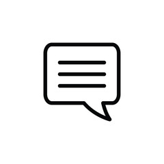 Message Icon. Mobile phone  chat sign, line style
