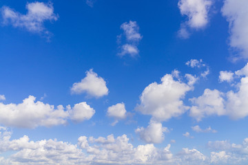Beautiful blue sky background with clouds