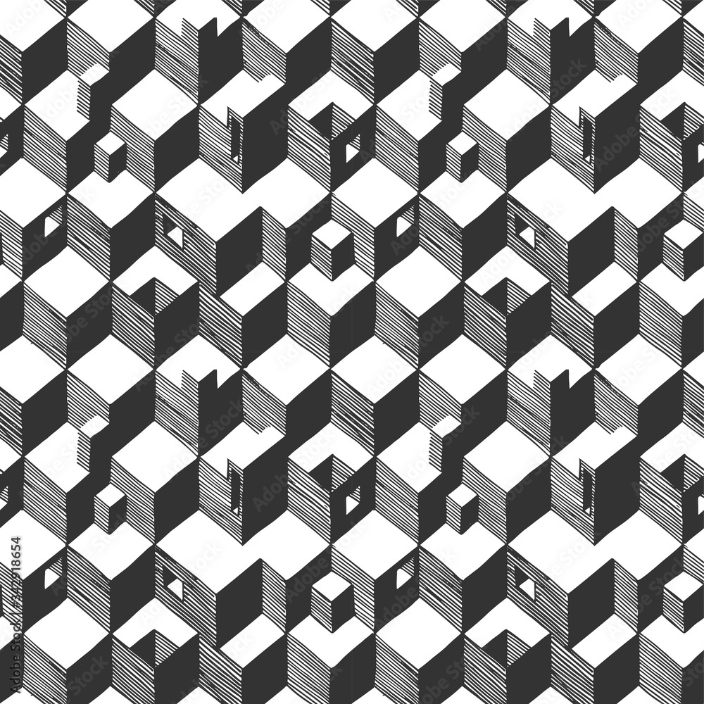 Sticker optical illusion pattern