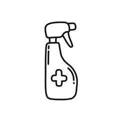 alcohol gel, hand sanitizer icon, vector illustration