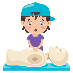 Cartoon Character Training First Aid