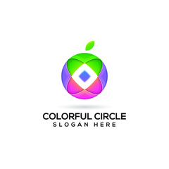 colorful circle abstract logo design