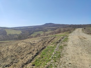 country road in Slatinita BISTRITA Romania,2020