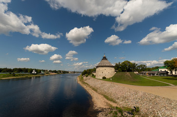 Pskov.Clouds over the  river.