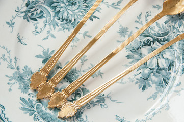 Antique metal cocktail spoons