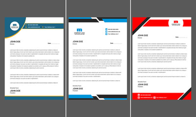 Premium Letterhead Template set design for corporate use