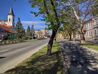 Fototapeta premium Bistrita,ROMANIA, 2020 ,Bulevardul Independentei ,Aprilie 