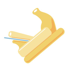 Scrub plane Vector icon. Jack plane isolated on white background. Element of construction tools. Cartoon hatchet flat design. hand jointer carpenter instrument illustration. Simple Wood working Logo.