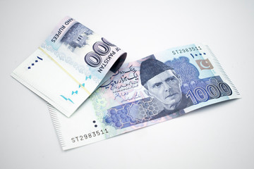 Obraz na płótnie Canvas Pakistani Currency, Banknotes, Pakistan Bank Rupees
