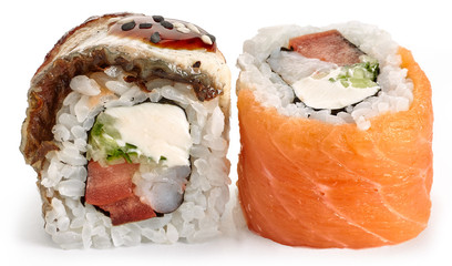Sushi Duo smoked eel and salmon