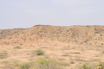 Mountain landscape with blue sky